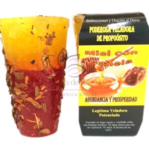 Velón de Petición - ABUNDANCIA y PROSPERIDAD - Miel con Canela
