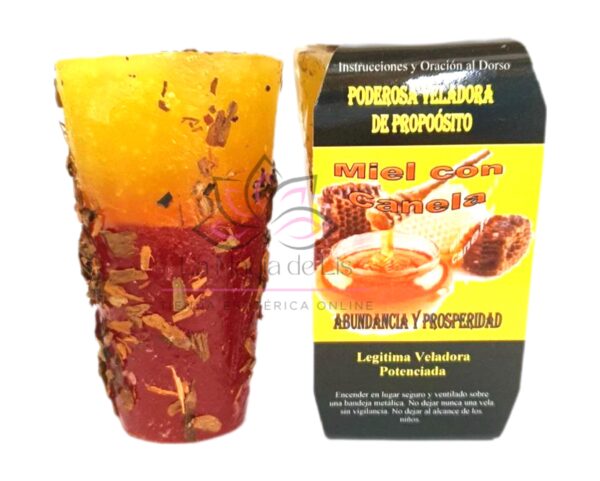 Velón de Petición - ABUNDANCIA y PROSPERIDAD - Miel con Canela