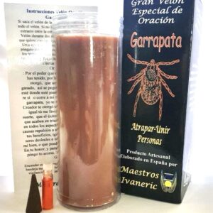 Velón Potenciado GARRAPATA, AMARRAR con Oración