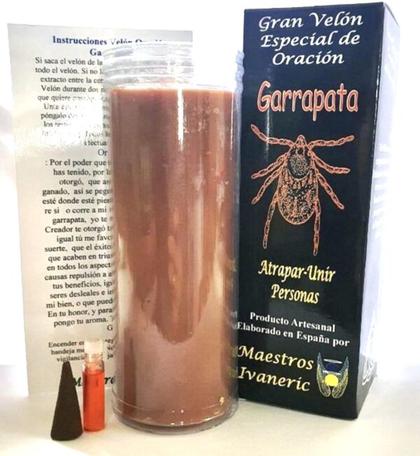 Velón Potenciado GARRAPATA, AMARRAR con Oración
