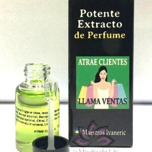 Extracto Perfume ATRAE CLIENTES, LLAMA VENTAS