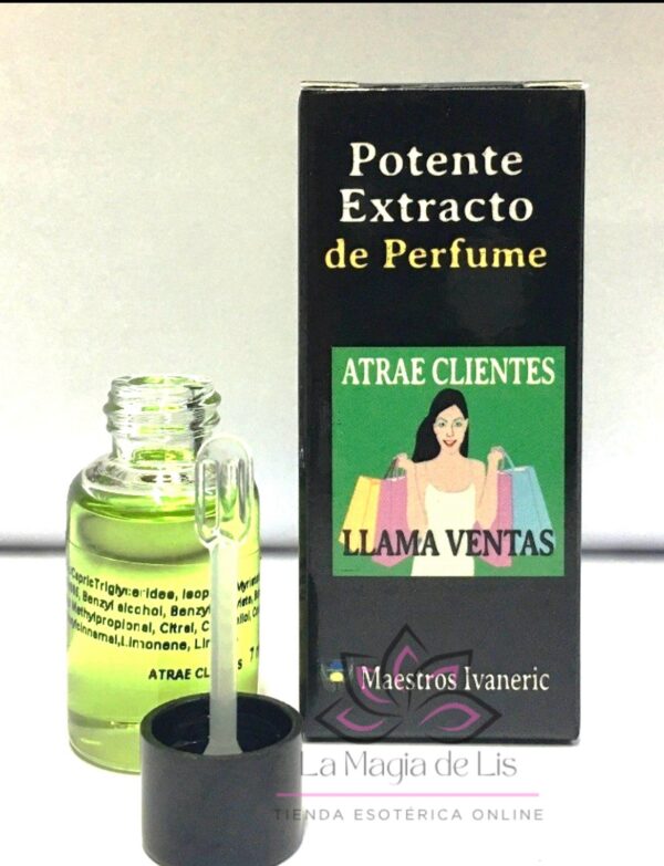 Extracto Perfume ATRAE CLIENTES, LLAMA VENTAS