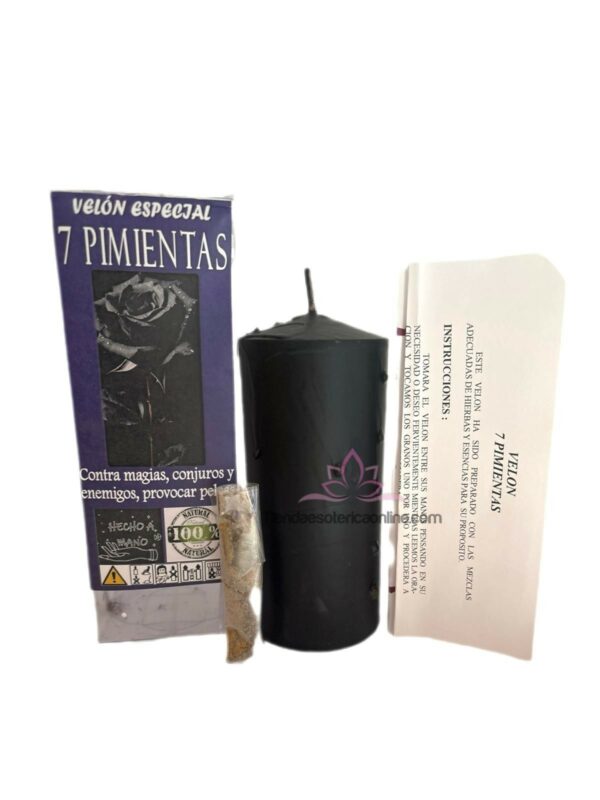 Velón 7 Pimientas - Contra Magias, Conjuros