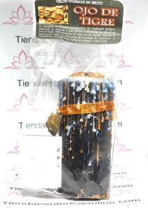 Velón Talismán Ojo de Tigre -Atrae protección y la buena suerte