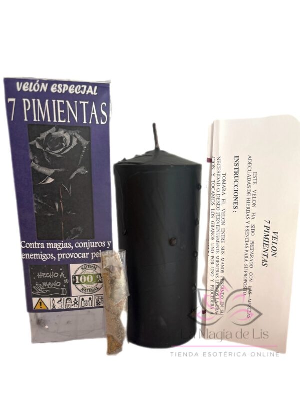 Velón 7 Pimientas - Contra Magias, Conjuros