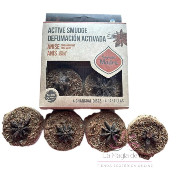 Pastillas Defumación Activada Anís, Canela y Romero - Abundancia, Protección