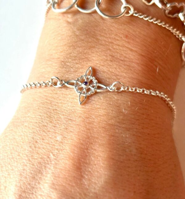 Pulsera Nudo de Bruja - Protección de Plata de Ley 925