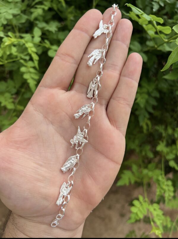 Pulsera Protección 7 Arcángeles de Plata de Ley 925