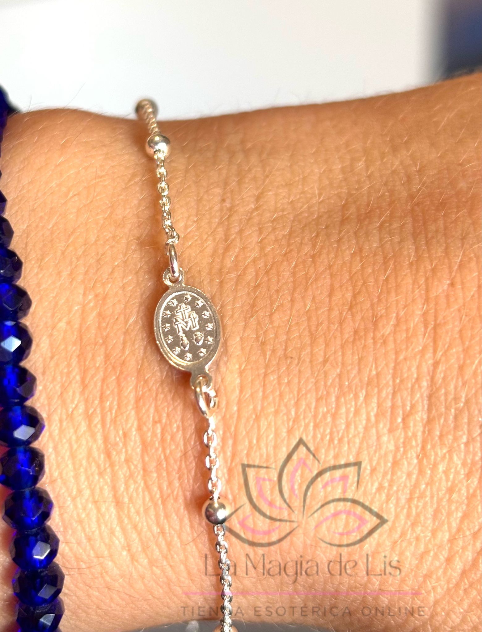 Pulsera Virgen de la Milagrosa Plata de Ley 925 - Imagen 2