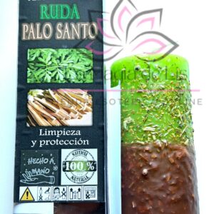 Velón Herboreo Ruda y Palo Santo -Limpieza Energética y Protección