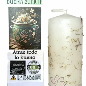 Velón Herbóreo Buena Suerte | Atrae Fortuna y Prosperidad