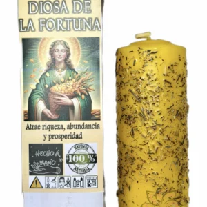 Velón Herbóreo Diosa de la Fortuna | Atrae Abundancia y Prosperidad