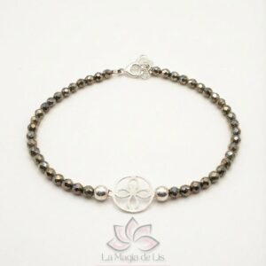 Pulsera de Pirita con Sigilo de la Abundancia – Amuleto Energético de Prosperidad