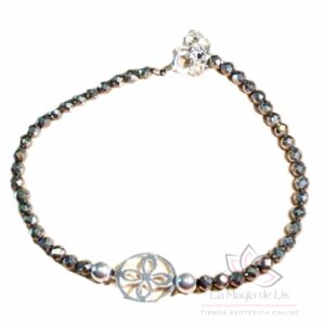 Pulsera de Pirita con Sigilo de la Abundancia – Amuleto Energético de Prosperidad