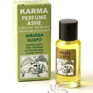 Perfume Ashe Amansa Guapo esotérico para rituales de atracción, seducción y magnetismo espiritual en La Magia de Lis.