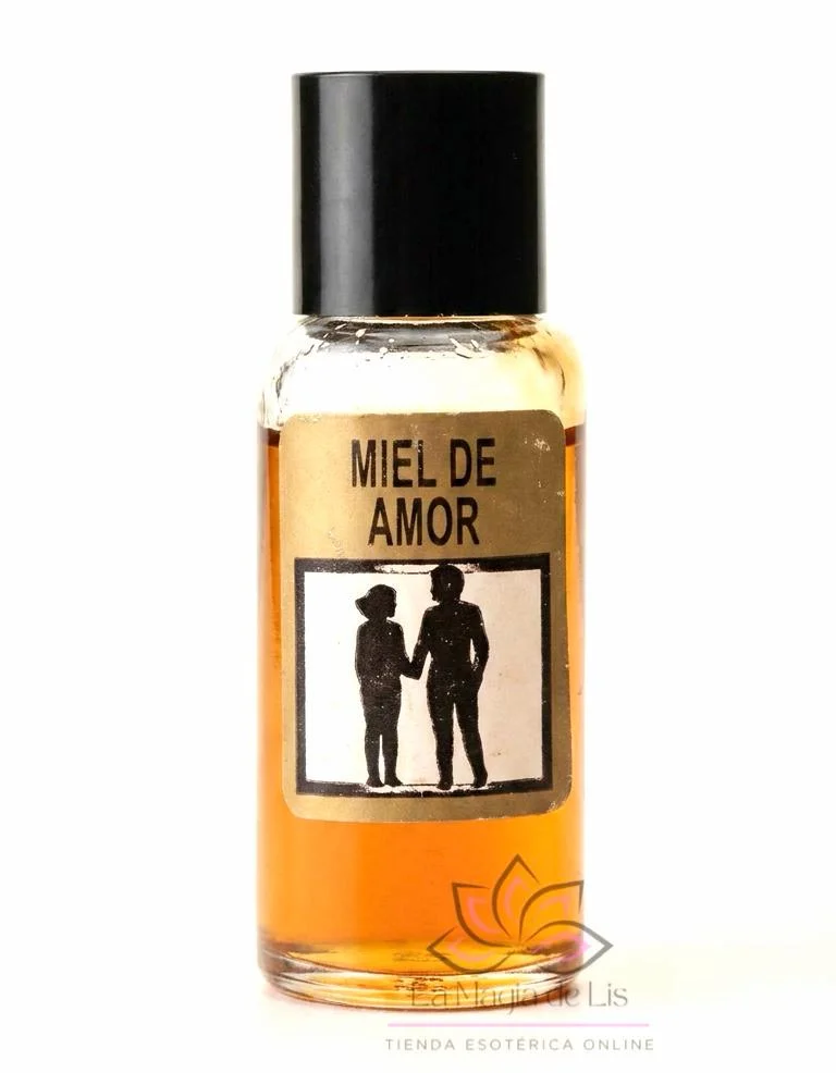 Perfume Ashe Miel de Amor utilizado en rituales esotéricos para atraer amor, dulzura, armonía y energía positiva.
