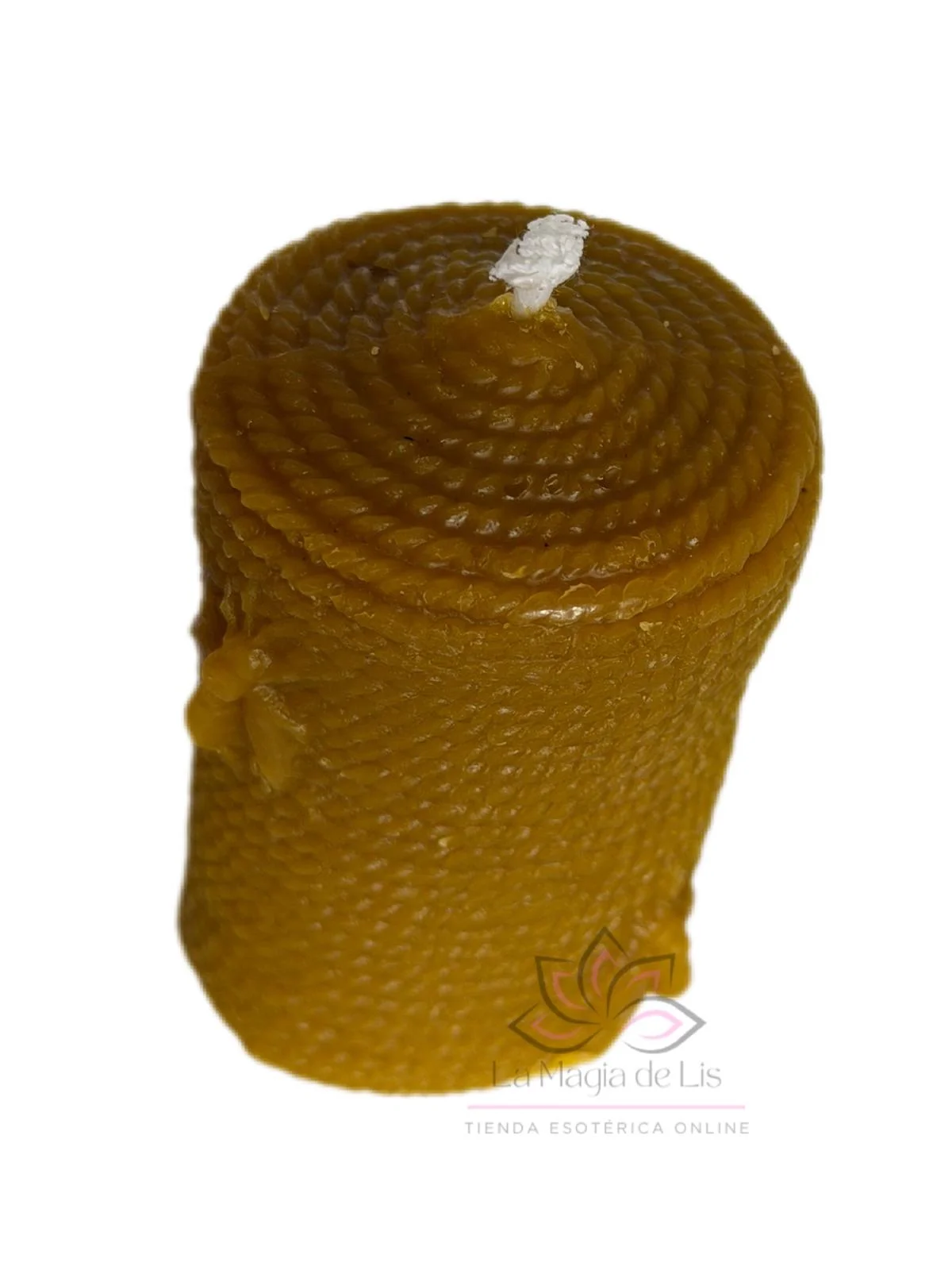 Vela de Miel Cilindro Cuerdas y Abejas 8.5x5 - Imagen 2