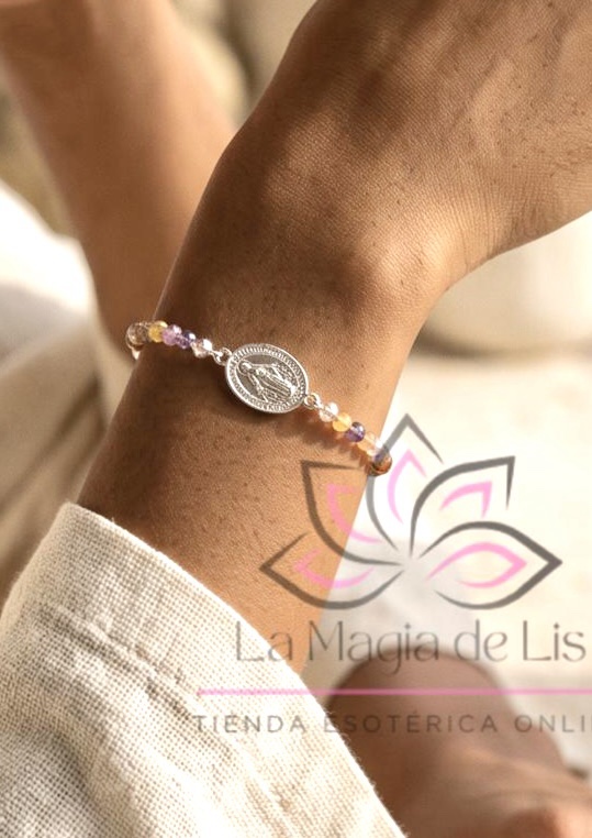 Pulsera de Protección Virgen de la Milagrosa de Plata 925 - Imagen 2