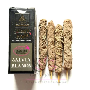 Incienso Lollipop de Salvia Blanca para limpieza energética, armonía y relajación.