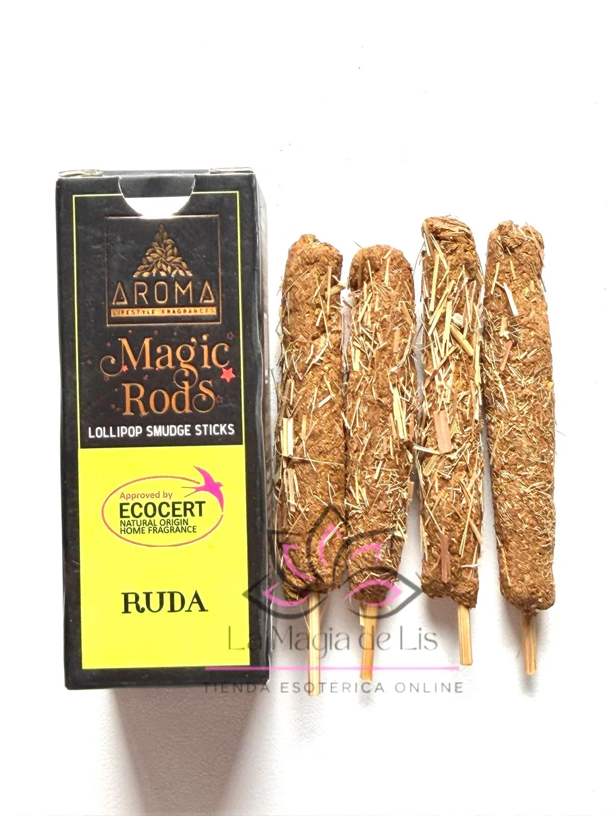 Incienso Lollipop de Ruda para protección, armonía y limpieza energética.