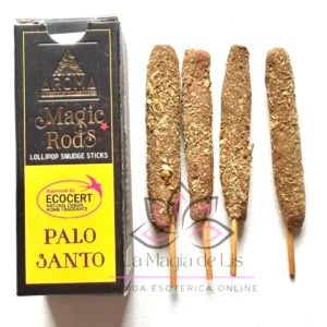 Incienso Lollipop de Palo Santo para meditación, relajación y armonía del hogar.