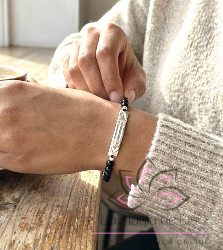Pulsera Atlante Ónix Plata 925 | Protección y Fuerza - Imagen 2